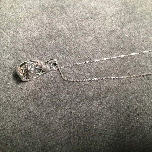 Kay Jewelers Infinity Teardrop Pendant with Free-floating Stone. - Picture 10 of 10